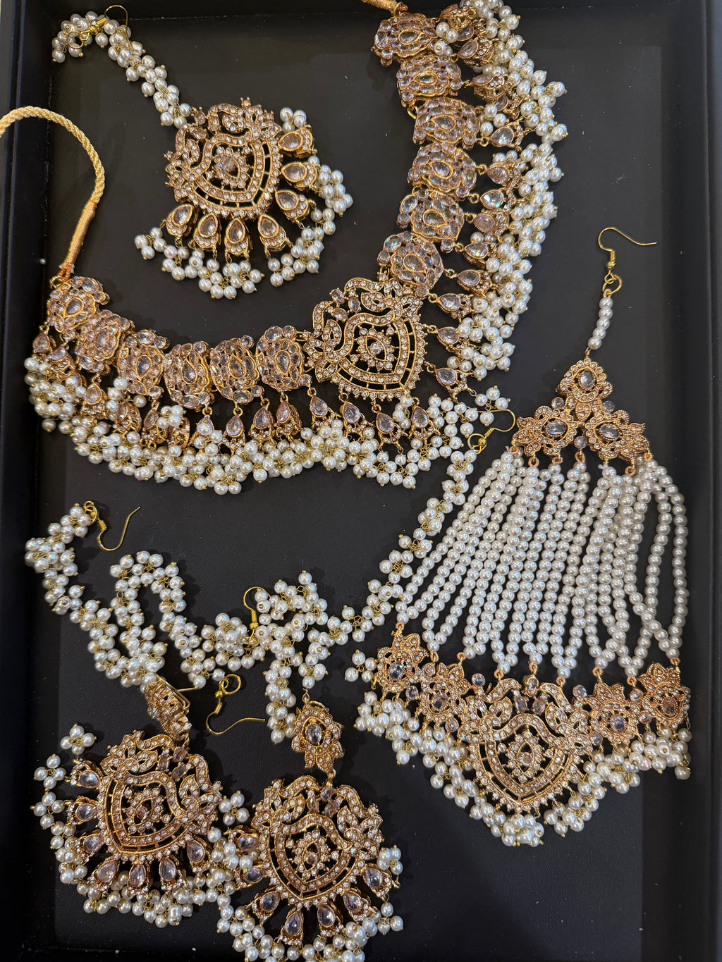 Pearl and Gold Bridal Set