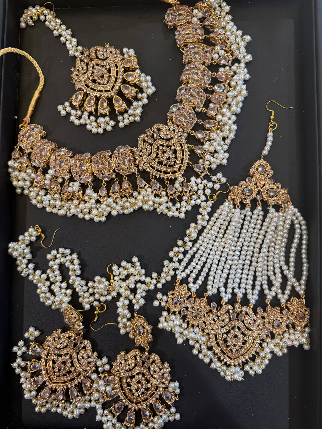 Pearl and Gold Bridal Set