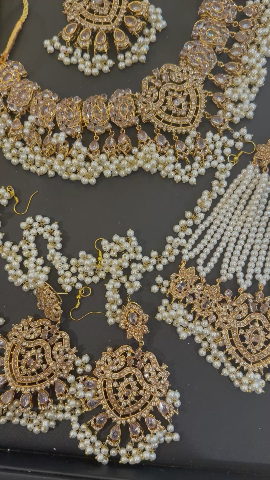 Pearl and Gold Bridal Set